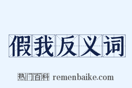 假我反义词是什么意思的图片